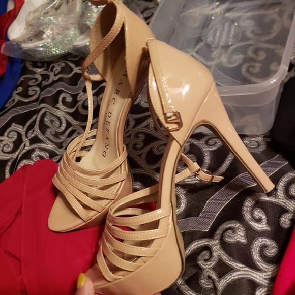 Size 9 marc defang heels only worn a couple times at pageant inside. - Picture 3 of 3